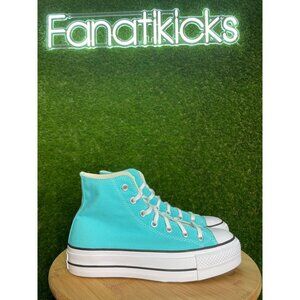 Converse Chuck Taylor Platform HI Womens 8 Shoes Teal White Sneakers A07570F